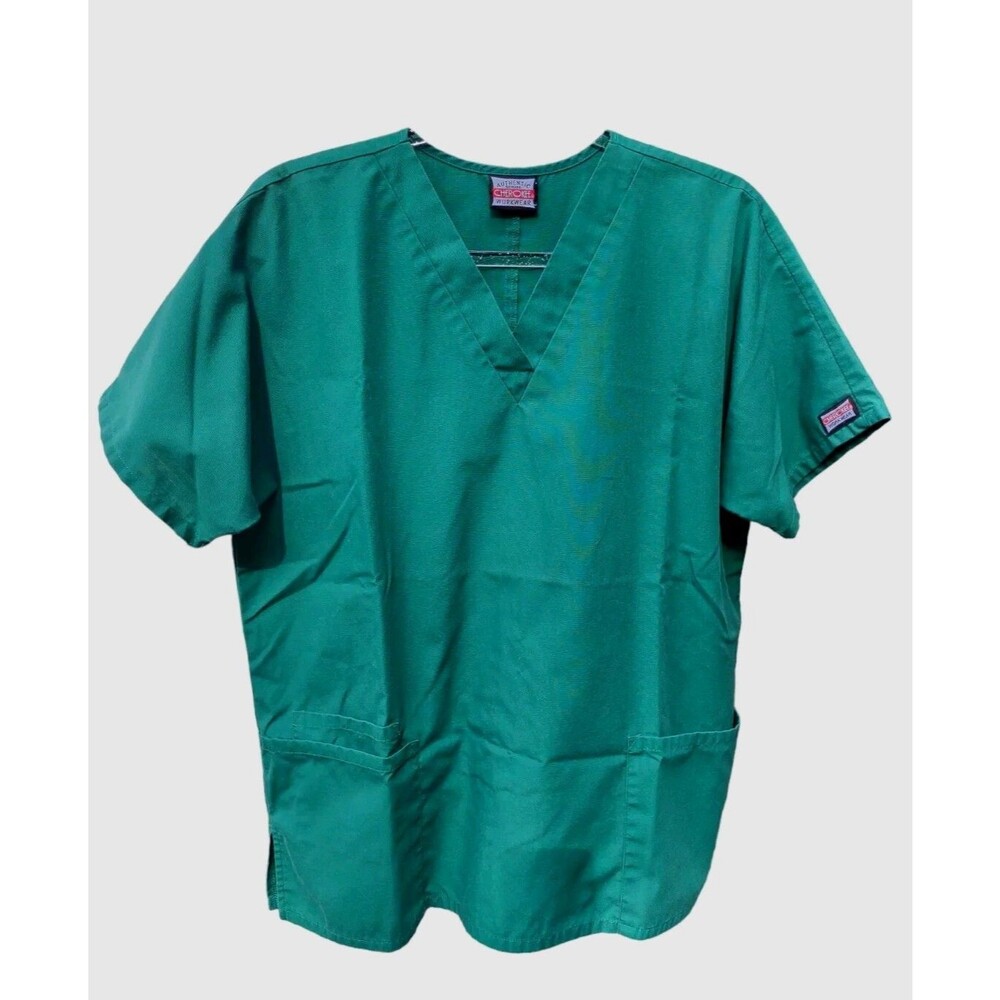 Cherokee Scrub Top Green Scrub Shirt Size M Workwear Scrubs Top